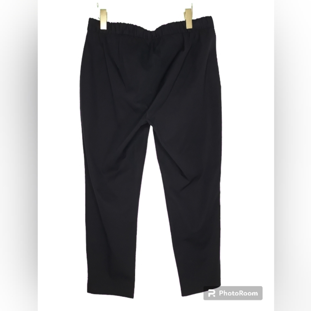 NWT Eileen Fisher Size Medium Pull-on Ankle Pants Dark Blue/Black "Ink"